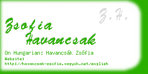 zsofia havancsak business card